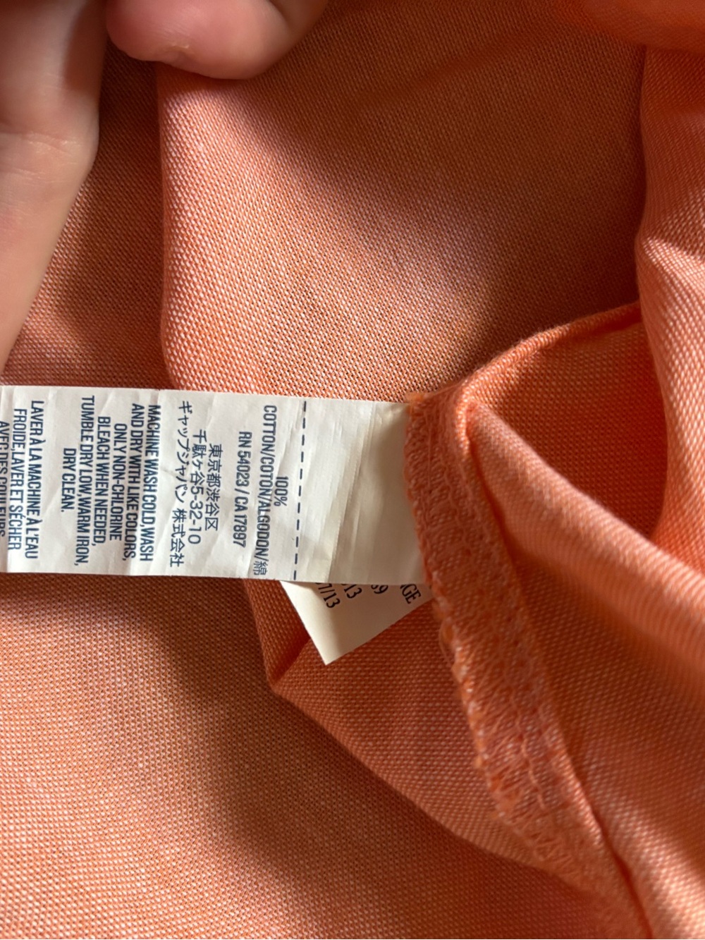 Old Navy Men’s Orange Button Down Shirt - Picture 4 of 5